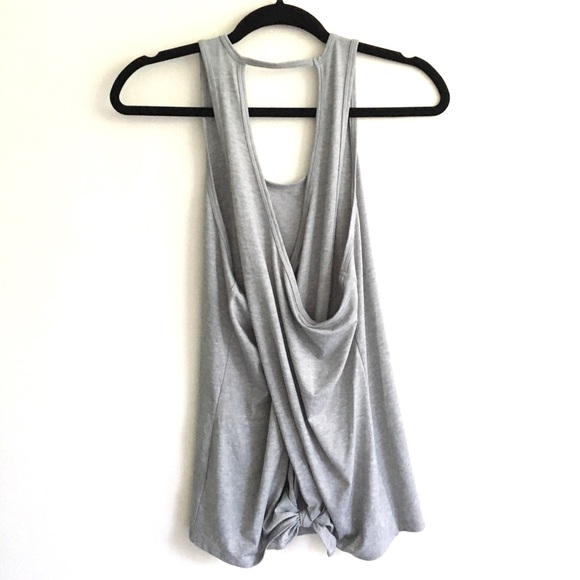 ATHLETA Essence Tie Back Tank Top Grey M - Picture 5 of 7